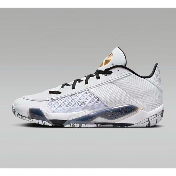 NEW Nike Air Jordan XXXVIII 38 Low White Black Gold FD2326-107 Men’s Size 14 main image 6